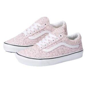 VANS Sneakers Pink Boucle Speckle True White Size 8 NWOT